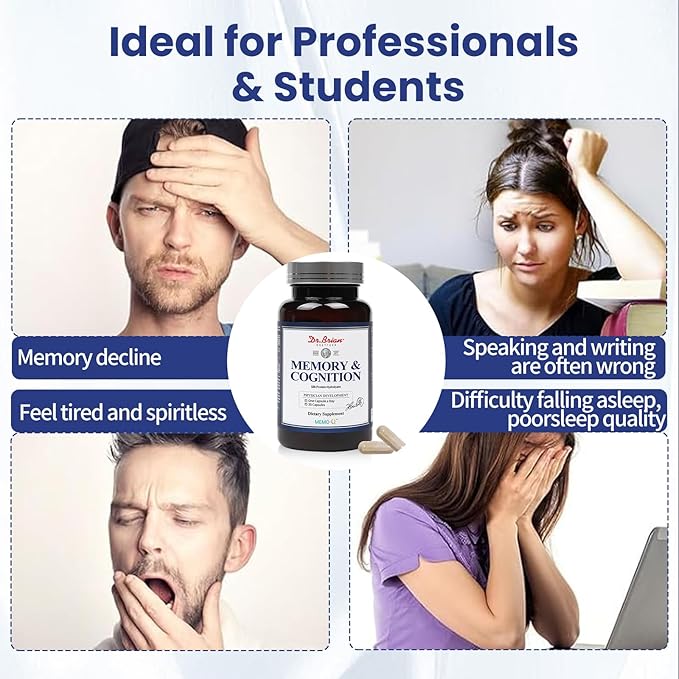 Dr. Brian Focus Supplement, Brain Supplements for Memory and Focus - Extra Strength Nootropic Supports Concentration, Mental Clarity, Brain Health for Men & Women - 30 Capsules