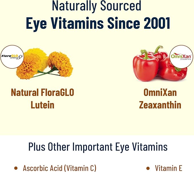 Zinc Free AREDS 2 Eye Vitamins - Zinc Free Eye Vitamins - Zeaxanthin Plus Lutein Eye Vitamins - Soy-Free VCaps - No Zinc and Copper