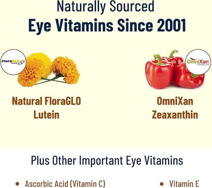 Zinc Free AREDS 2 Eye Vitamins - Zinc Free Eye Vitamins - Zeaxanthin Plus Lutein Eye Vitamins - Soy-Free VCaps - No Zinc and Copper