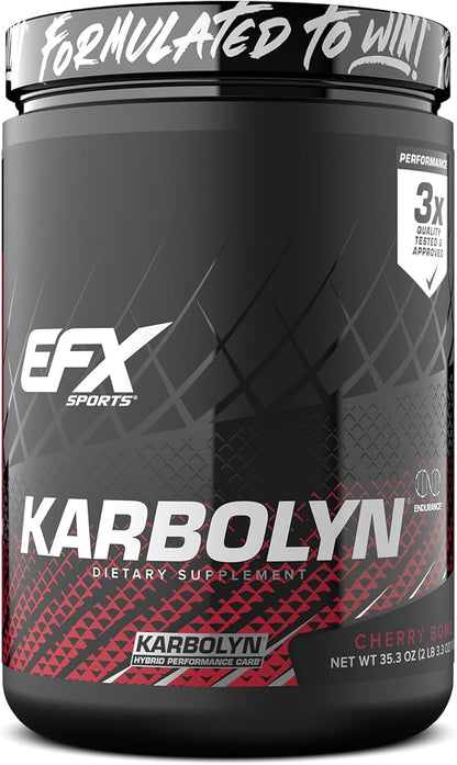 EFX Sports Karbolyn Fuel | Fast-Absorbing Carbohydrate Powder | Carb Load, Sustained Energy, Quick Recovery | Stimulant Free | 19 Servings (Cherry Bomb)