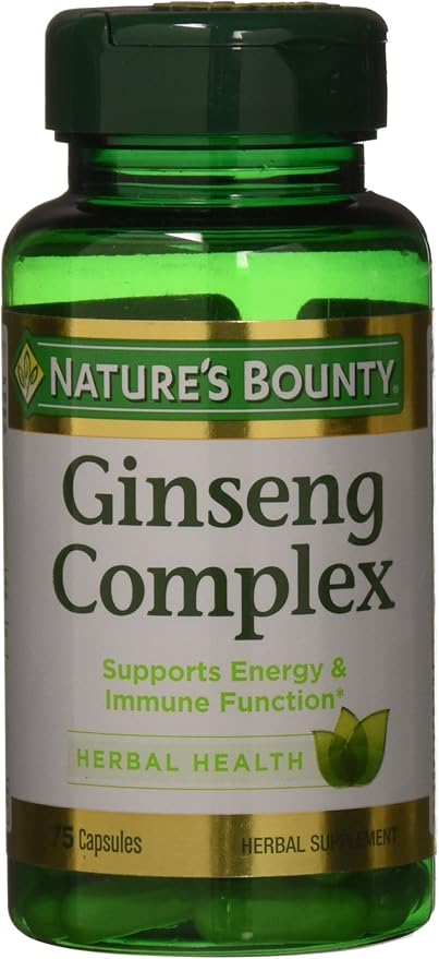Nature's Bounty - Ginseng Complex Plus Royal Jelly - 75 Capsules
