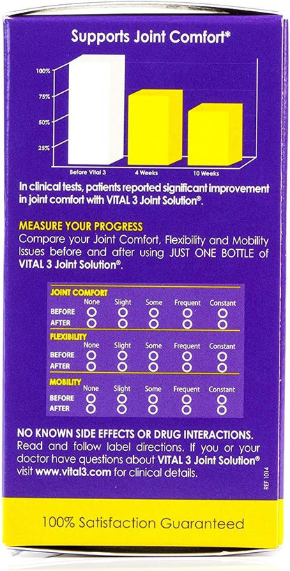 Vital 3 Joint Solution Clinically Proven Liquid Knee Relief Supplement Biologically Active Fragments of Collagen Type II-n1 Supports Joint Flexibility and Mobility