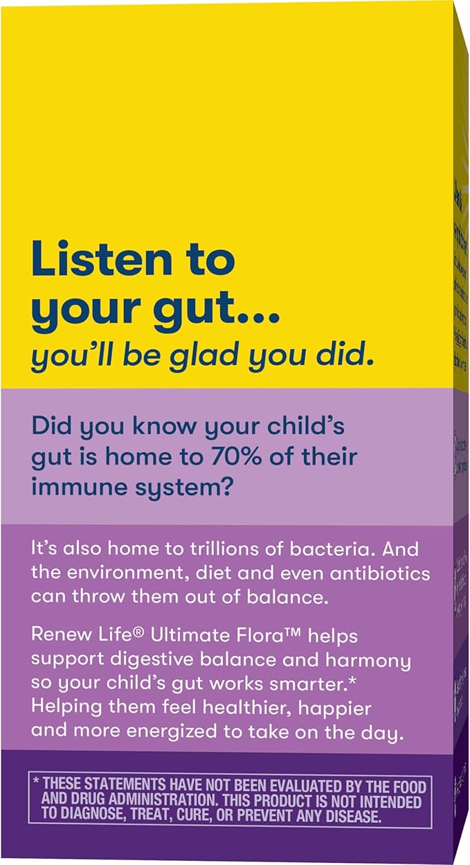 Renew Life Kids Probiotic Gummies, Supports Digestive & Immune Health, Soy, Dairy & Gluten Free, Berry, 90 Chewable Tablets