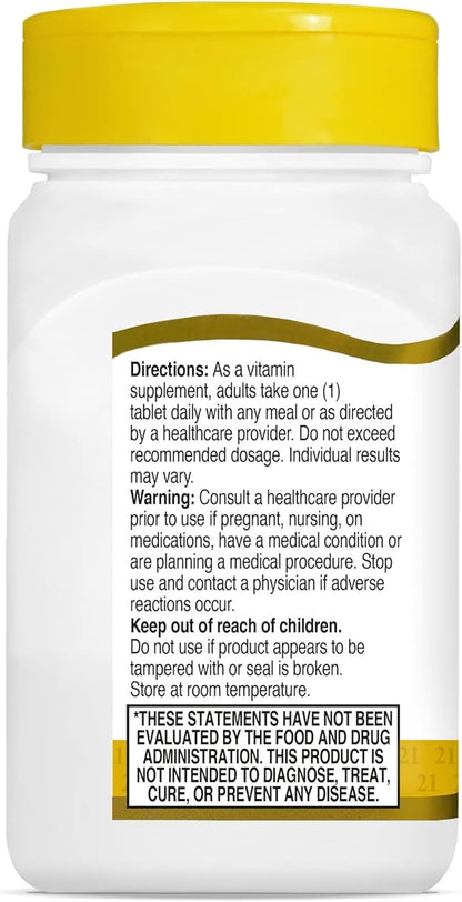 21st Century Healthcare, B Complex Plus Vitamin C, Tablets 100 Count (Pack of 1)
