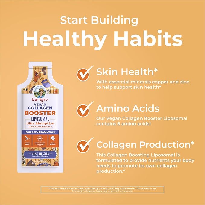 Collagen Booster Liposomal | Sugar Free | Liquid Collagen Booster with Vitamin C, Vitamin E, Zinc, Copper & Silica | Skin Care & Joint Support Supplement | Vegan | Non-GMO | Gluten Free | 14 Servings