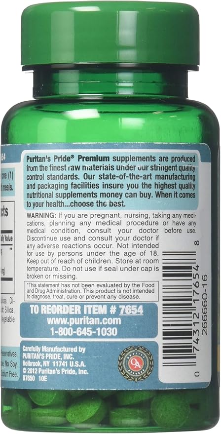 Puritan's Pride Ginkgo Biloba Standardized Extract 60 mg Tablets, 120 Count (Pack of 3)