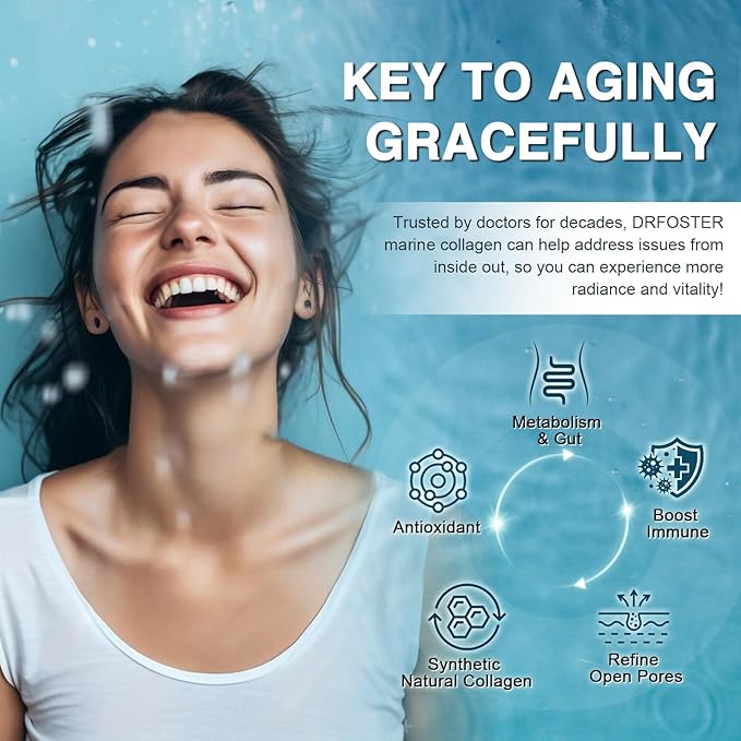 Marine Collagen Peptides Powder with MSM + GC, Multi Type I & III Collagen with Hyaluronic Acid, Vitamin C & E for Skin, Hair & Nails, Wild-Caught Fish, 45 Servings