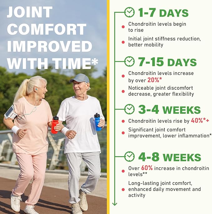 Glucosamine Chondroitin Gummies, Extra Strength Joint Support Supplements with MSM & Elderberry for Joint Health, Flexibility, Immune for Adults, Men & Women, 3 Pack