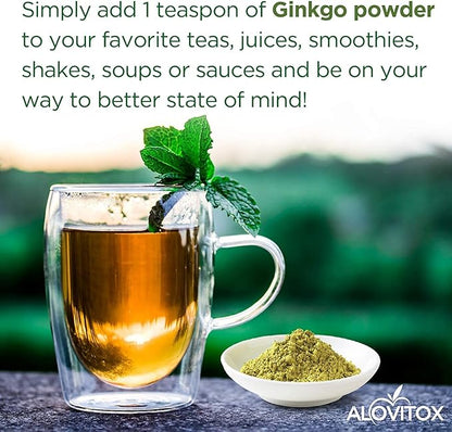 Wildcrafted Ginkgo Biloba Leaf Powder 16oz The Bloomin Herb Shoppe No Additives No Chemicals Tea