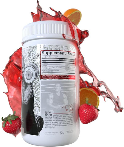 5% Nutrition FullAF Pre-Workout | Stim-Free with Massive Pumps | L-Citrulline, L-Taurine, Nitrosigine, GlycerSize (Fruit Punch)