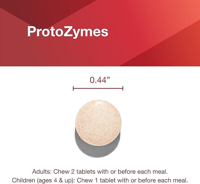 PROTOCOL FOR LIFE BALANCE Protozymes - Digestive Enzymes for Nutrient Breakdown - Support Digestive Health - Aid Lactose Breakdown - Vegan & Kosher - 90 Chewables