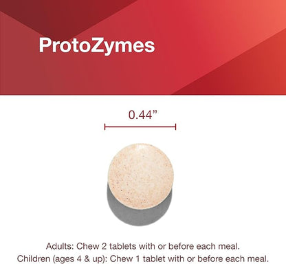 PROTOCOL FOR LIFE BALANCE Protozymes - Digestive Enzymes for Nutrient Breakdown - Support Digestive Health - Aid Lactose Breakdown - Vegan & Kosher - 90 Chewables