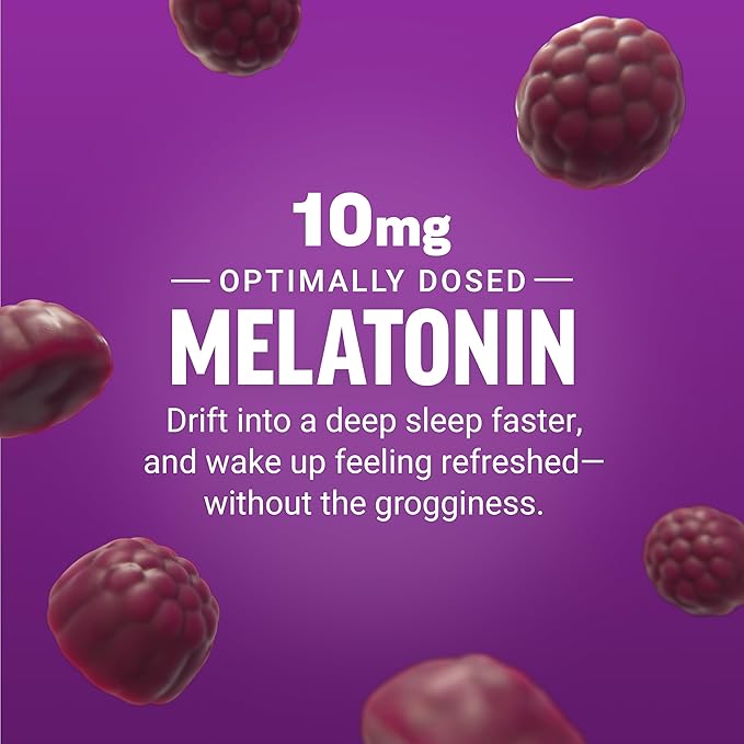 FORCE FACTOR Somnapure Gummies with Melatonin 10 mg for Adults, Non-Habit-Forming, Natural Sleep Aid for Deep Sleep, Stay Asleep Longer, Wake Up Refreshed, Dream Berry Flavor, 60 Count (Pack of 1)