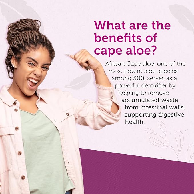 Pure Cape Aloe Herbal Laxative for Constipation Relief - Healthy Bowel Movement - Natural Colon Cleanse & Detox Dietary Supplement - Specially Designed for Women by Ladyme - 90 Capsules