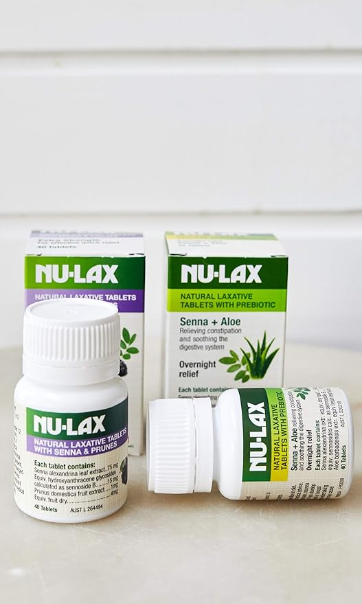 Natural Laxative Tablets With Prebiotic Senna + Aloe 40 Tablets