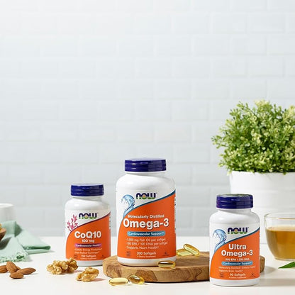 NOW Foods Supplements, Ultra Omega-3 Molecularly Distilled and Enteric Coated, 90 Softgels