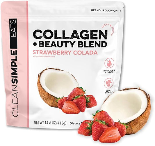 Clean Simple Eats Collagen Strawberry Colada, 30 Servings