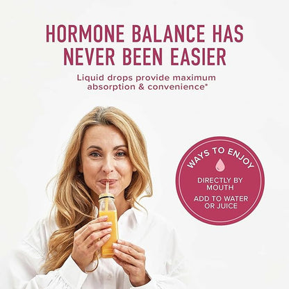 Hormone Balance Liquid Drops | with Black Cohosh, Stinging Nettle, Red Raspberry Leaf, Chasteberry & More | Menopause, Hot Flash, & PMS Relief Menstrual Herbal Support Tincture | Vegan Formula | 2oz