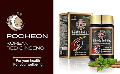 Pocheon 240g(8.5oz), 100% Pure Korean 6Years Root Panax Red Ginseng Extract Gold, TOP Ginsenoside, Saponin, Ginseng Herbal Supplement, Natural Immune Support