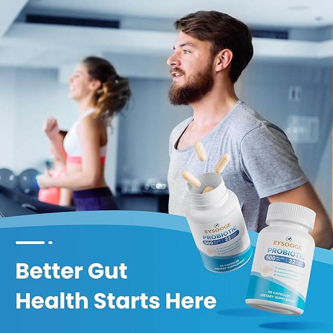 Probiotics for Women and Men, 500 Billion CFU, 22 Strains + Organic Prebiotics, Nutritional Supplements, Daily Probiotics for Digestive, Immune, & Gut Health - 90 Capsules