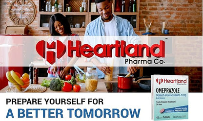 | Omeprazole 20mg | Heartburn Relief Medicine | Delayed Release Acid Reducer Tablet | Antacid Tablets for Acid Reflux | 42 Count | 5-Pack