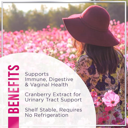 Probiotics for Women with Cranberry Extract - 6 Premium Strains for PH Balance, Digestive Health, Vaginal & Immune Support, 3 Billion CFU, Womens Probiotic Gummy for Feminine Health - 120 Gummies