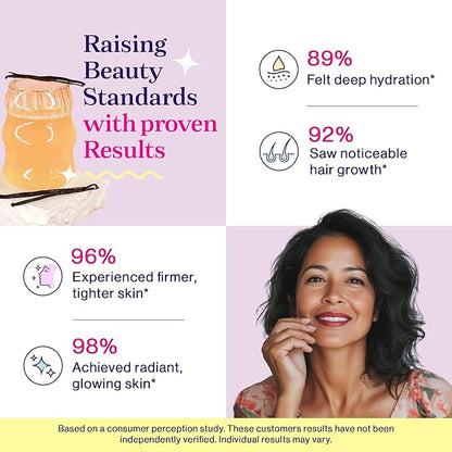 Fuel Beauty Blend Premium Multi Collagen Protein Powder – 11-in-1 Collagen Formula for Women with Resveratrol Extract, Hyaluronic Acid, Biotin Beauty Supplements Hair, Skin & Nails – French Vanila