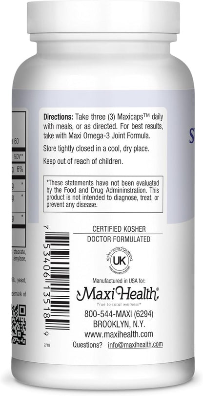 Maxi Health Super Glucosamine Complex - Joint Formula - with MSM - 180 Capsules - Kosher