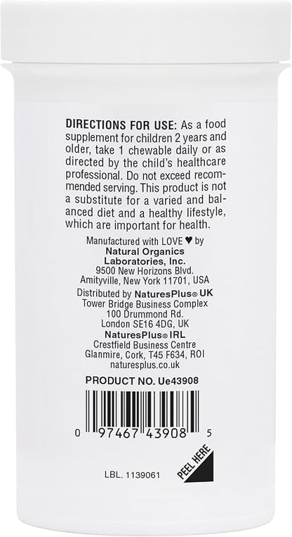 Natures Plus GI Natural Probiotic Kids, Mixed Berry - 30 Chewables - Digestive & Immune Health Just for Kids - Gluten Free - 30 Servings