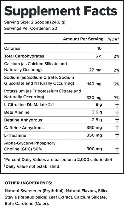 LEGION Pulse Pre Workout - All Natural Nitric Oxide Preworkout Drink to Boost Energy, Creatine Free, Naturally Sweetened, Beta Alanine, Citrulline, Alpha GPC (Pina Colada)