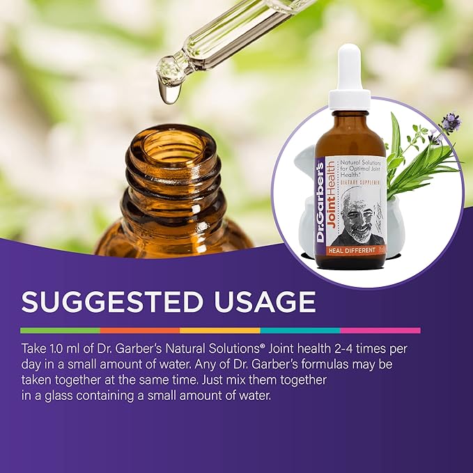 Dr. Garber's Natural Solutions Joint Health Oral Drops - Gemmotherapy Liquid Supplement for Healthy Joint Support & Function, Joint Repair, and Improved Mobility & Flexibility - 60ml