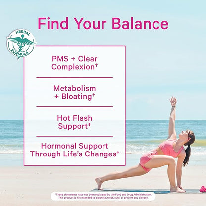 Pink Stork Hormone Balance Gummies for Women - Hormone Harmony for Mood, Energy, Bloating - Hormonal PMS, Perimenopause & Menopause Support - Red Raspberry Leaf & Black Cohosh - 60 Gummy Supplements