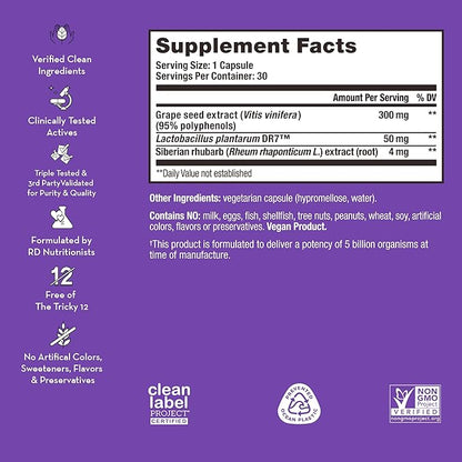 HUM Fan Club - Menopause Probiotic Supplement with Siberian Rhubarb for Women - May Provide Multi-Symptom Relief for Hot Flashes & Low Energy. Helps Hormonal Balance (30-Count)