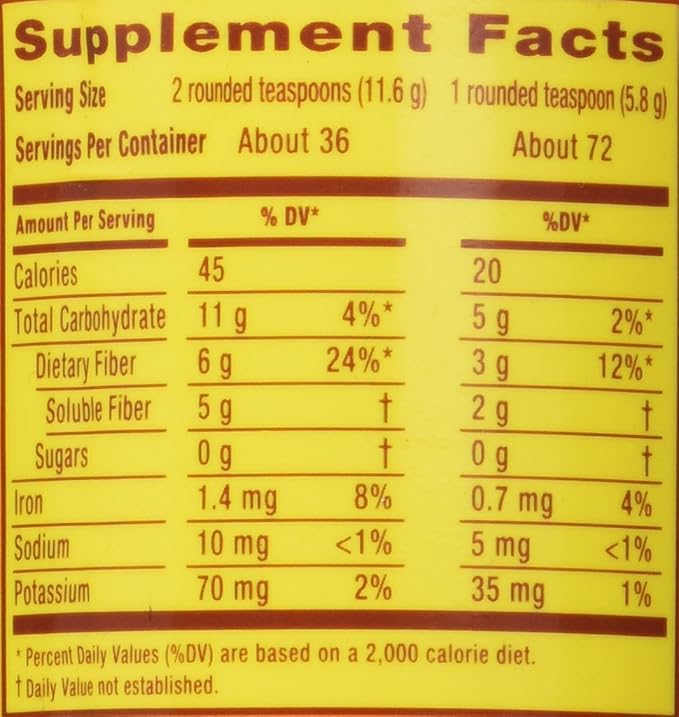 Metamucil Fiber, 4-in-1 Orange SugarFree Powder 72 (Pack of 2)
