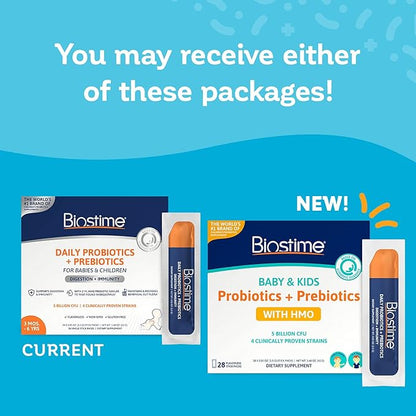 Biostime Baby Probiotic for Kids with HMO & Prebiotic Fiber | Kids Immune Support | Constipation Relief and Digestion Support Probiotics for Kids, Toddlers and Infants - 28 Powder Packets