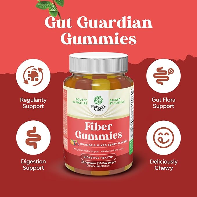 Tasty Prebiotic Fiber Gummies for Adults - High Fiber Supplement Gummies Vitamins for Adults with Prebiotic Soluble Chicory Root for Immunity and Digestive Support - Non GMO Vegan Halal 60 Count