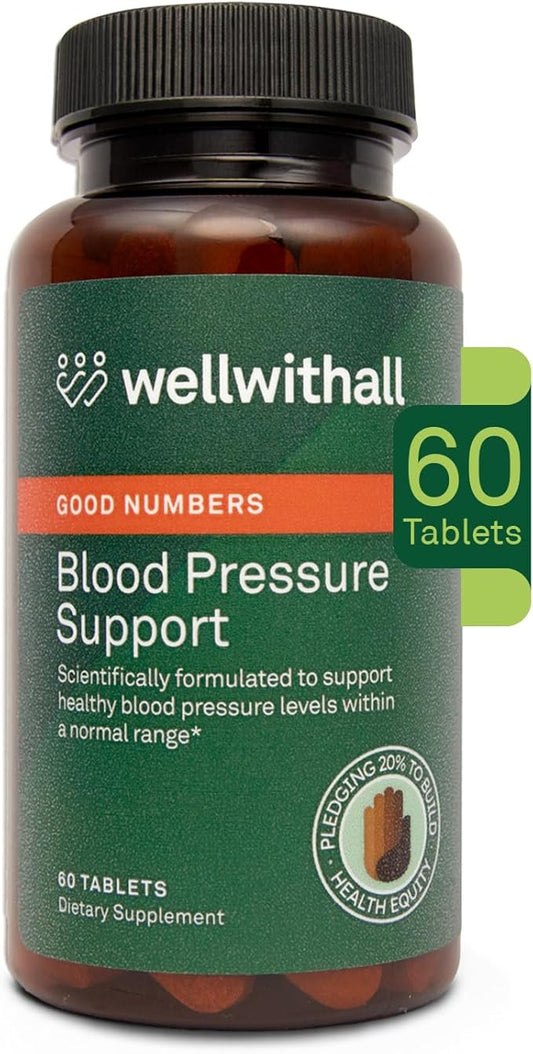 Blood Pressure Support Supplement | Supports Healthy Blood Pressure & Circulation | Heart Healthy Energy Formula with Grape Seed Extract, Magnesium & Natural Ingredients | 60 Tablets