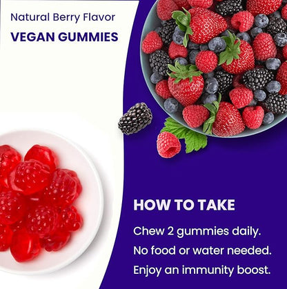 NutraChamps Elderberry Gummies with Vitamin C, Propolis & Echinacea - Immune System Support Gummy Vitamins for Adults & Kids - Max Strength 200mg Sambucus Antioxidant