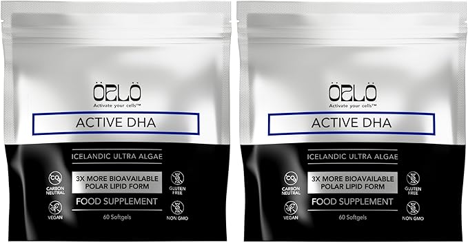 Orlo DHA - Vegan DHA Omega 3 Supplement - Triple Strength Omega3s - Plant Based DHA & EPA Fatty Acids Algae Omega-3 Oil - Krill or Fish Oil Alternative (120 Mini Softgels)