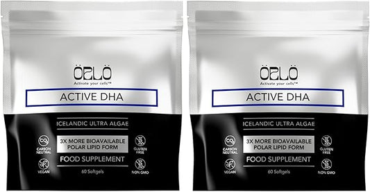 Orlo DHA - Vegan DHA Omega 3 Supplement - Triple Strength Omega3s - Plant Based DHA & EPA Fatty Acids Algae Omega-3 Oil - Krill or Fish Oil Alternative (120 Mini Softgels)