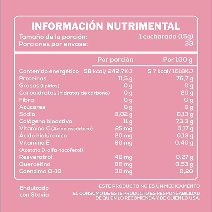 Caro FIT - Hydrolyzed Collagen Powder with Vitamin C and Hyaluronic Acid 500 g