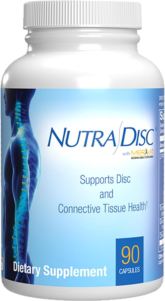 Nutra Disc & Joint Support Supplement - Clinically Formulated Restorative Cartilage Ligament and Tendon Supplement with Meriva Curcumin Enzymes Glucosamine and Chondroitin for Adults