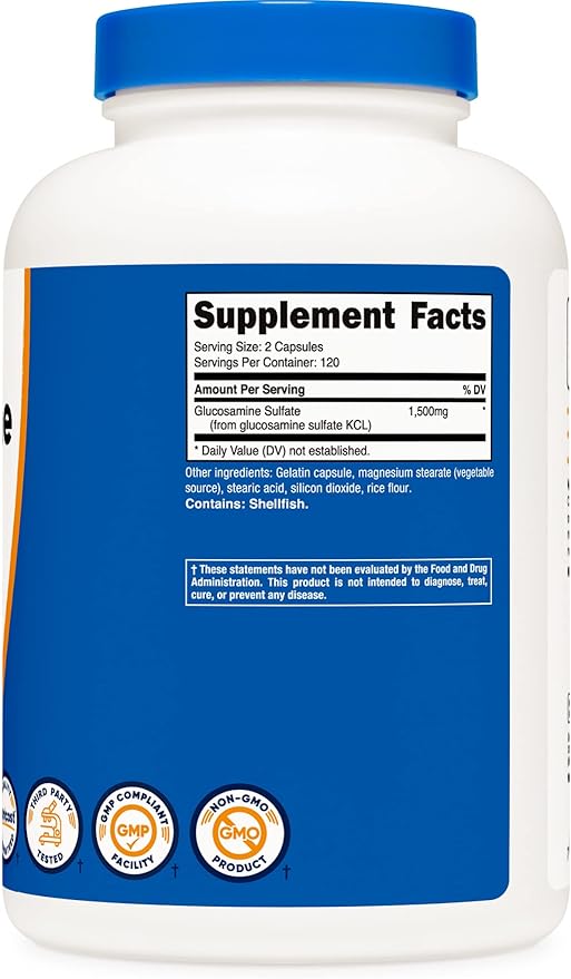 Nutricost Glucosamine Sulfate 750mg, 240 Capsules (3 Bottles) (1500mg Per Serving)