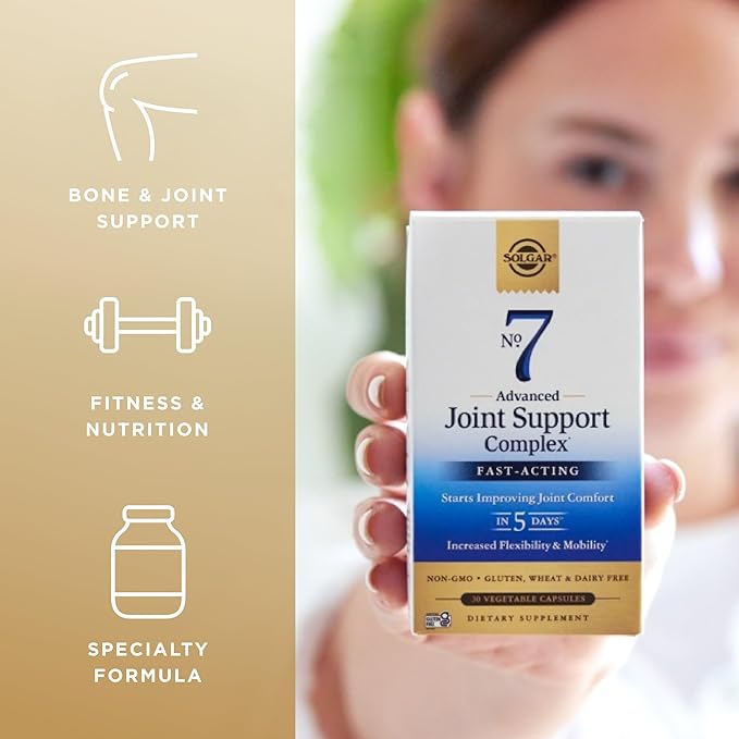 SOLGAR No. 7 Advanced Joint Support Complex - 90 Vegetable Capsules, Pack of 2 - Fast-Acting Formula - Non-GMO, Gluten Free, Dairy Free - 180 Total Servings