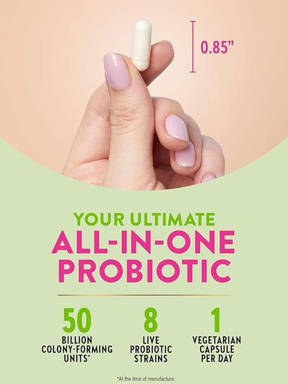 Nature's Truth Raw Flora Probiotics for Women | 50 Billion CFU | 60 Capsules | with Cranberry & Prebiotic | Vegetarian & Gluten Free Vitamins