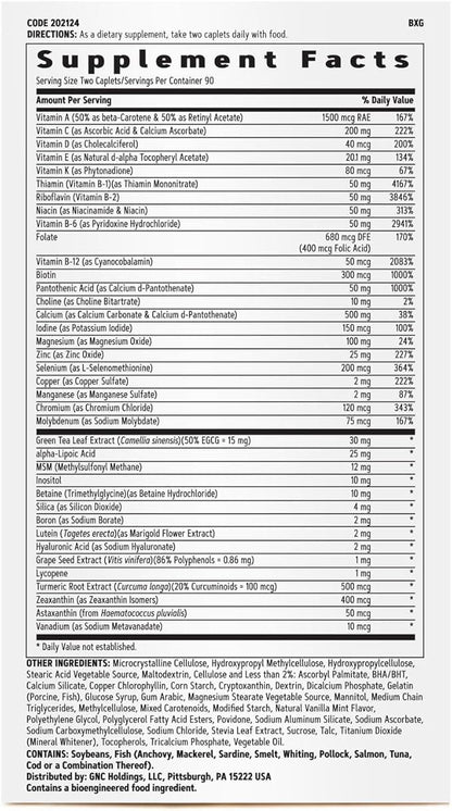 GNC Women's Multivitamin Active Without Iron |Supports an Active Lifestyle | 30+ Nutrient Formula | Promotes Bone & Joint Health, Helps Energy Production | 180 Caplets