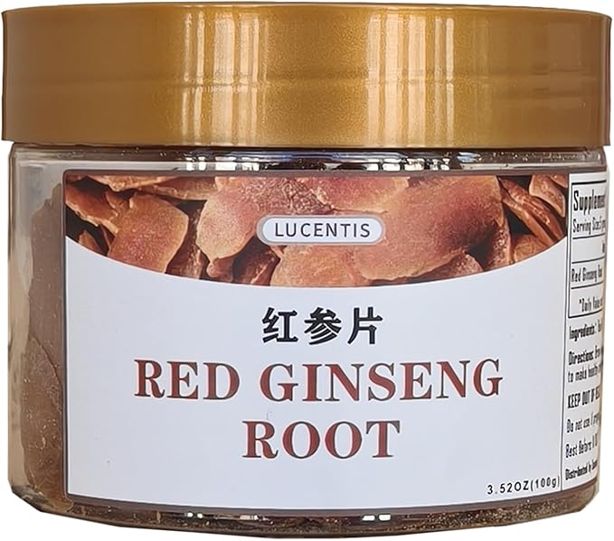 Premium Panax Red Ginseng Root, 6 Years Grade, Sliced 3.53 oz Korean Ginseng Red Panax Korean Red Ginseng Roots
