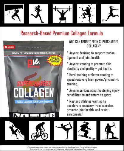 PhysiVantage Supercharged Collagen Peptides Powder - Hydrolyzed Collagen for Joint, Tendon, Ligament, & Skin Health - Lemon Honey Tea, Keto, Paleo, 16oz | Enhanced with Vitamin C, BCAAs, Grass-Fed