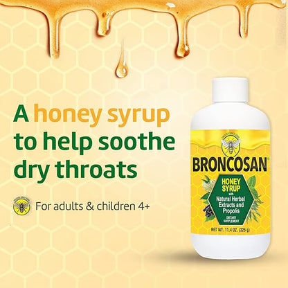 Honey Syrup with Natural Herbal Extracts and Propolis - 11.4 Fl OZ