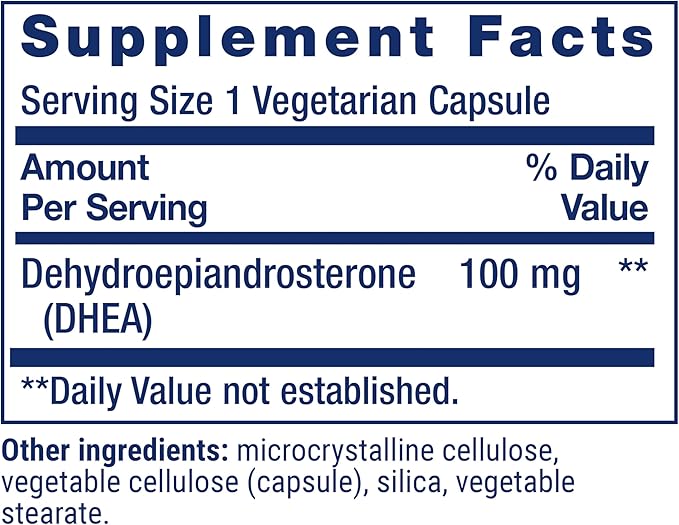 Life Extension DHEA - For Hormone Balance, Immune Support, Sexual Health, Bone & Cardiovascular Health and Anti-Aging and Mood Support Non-GMO, Gluten-Free - 60 Vegetarian Capsules
